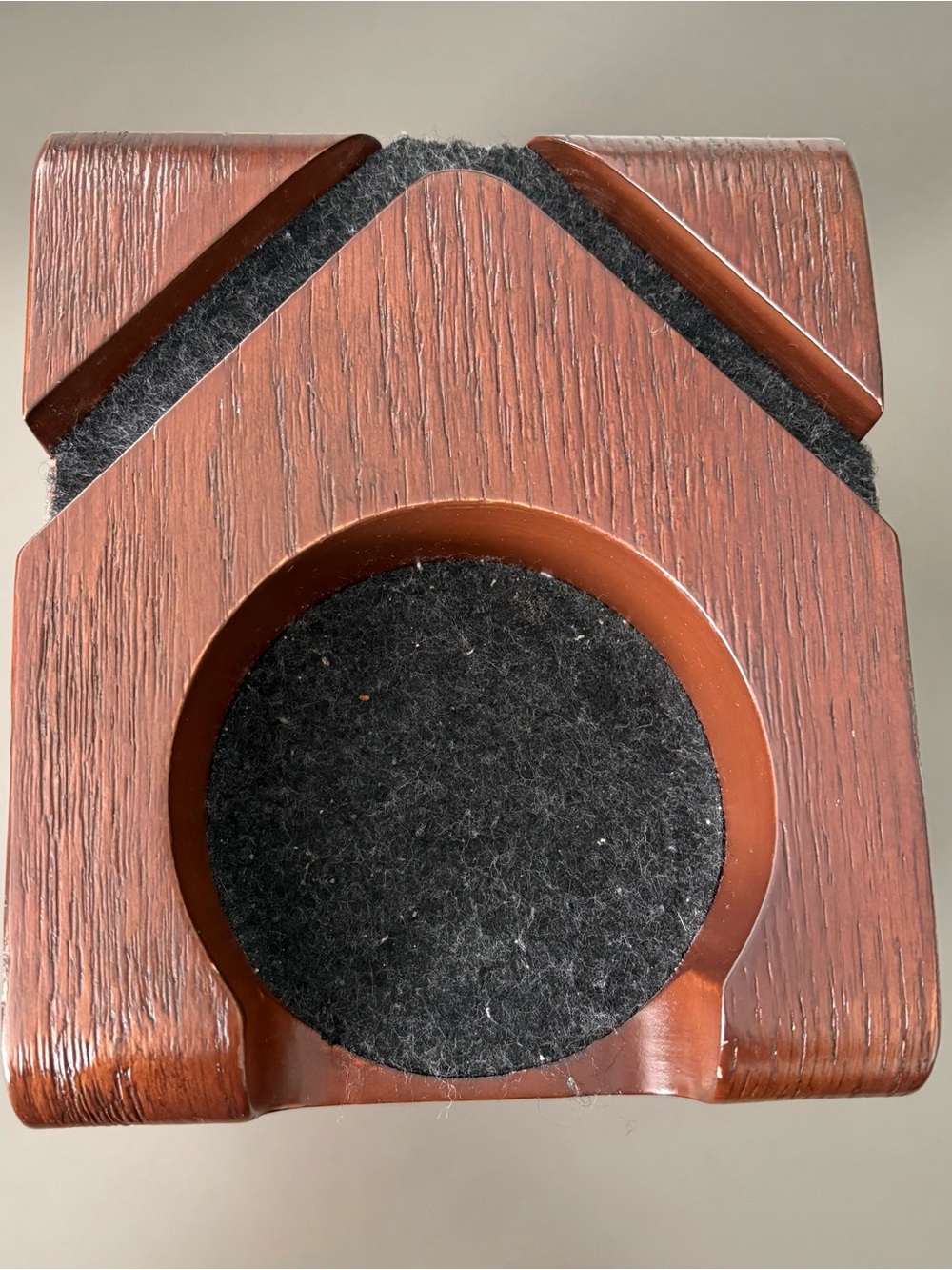 Lovesac Square Arm Wooden Cup Holder